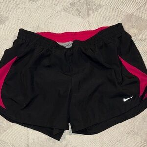 Nike Womens Athletic Shorts Black and Pink